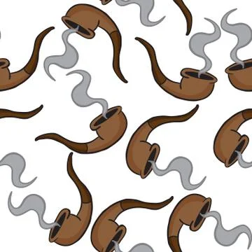 Smoking pipe pattern Stock Illustration
