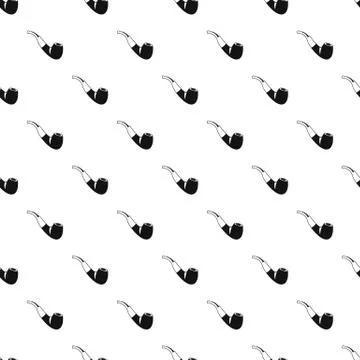 Smoking pipe pattern, simple style 스톡 일러스트