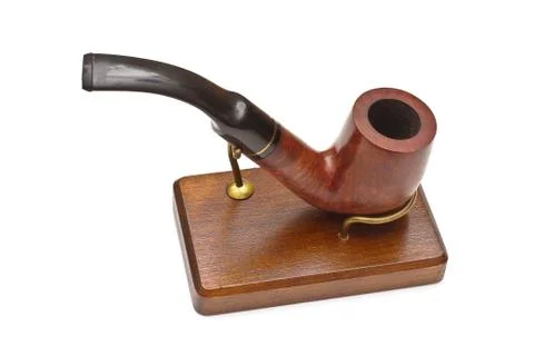 Smoking pipe on stand Stock Photos