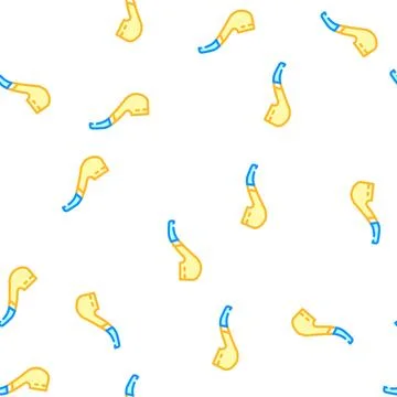Smoking pipe vector seamless pattern color イラスト素材