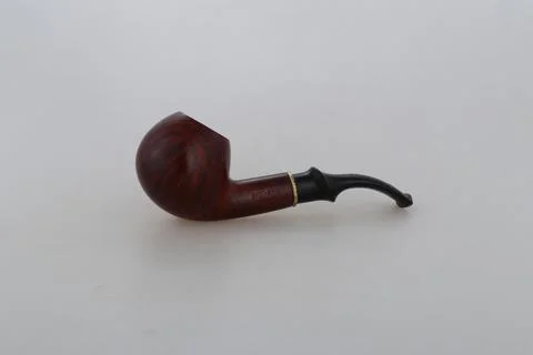Smoking pipe on white background Stock Photos