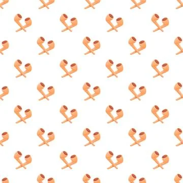 Smoking pipes cross pattern seamless background texture 스톡 일러스트