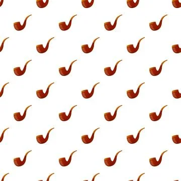 Smoking pipes pattern creating a retro design background Stock Illustration