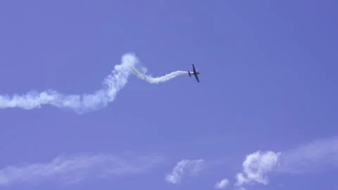 Smoking Plane Stock Footage 270396741