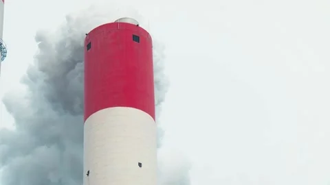Smoking Power Plant, Air Polution Stock Footage 145588657