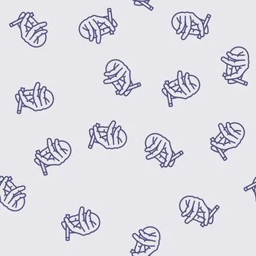Smoking prevalence line seamless pattern Illustrazione stock