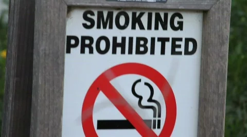 Smoking Prohibited Sign Stock Footage 651289