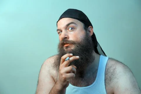 Smoking redneck Stock Photos