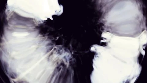 Smoking ring. Isolated on black. circular smoke cloud background, isolated on イラスト素材