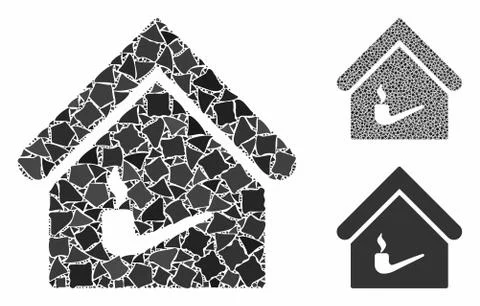 Smoking room Mosaic Icon of Bumpy Items Stock Illustration