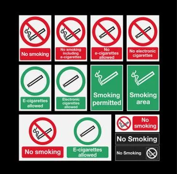 Smoking signs Stock Illustration