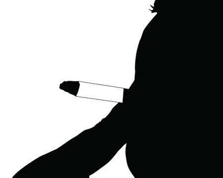 Smoking silhouette 스톡 일러스트
