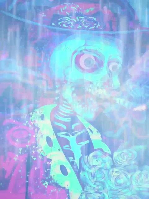 Smoking skull Stock Footage 202052205