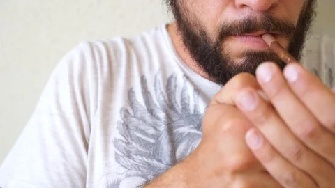 Smoking small cigars Stock Footage 112203440