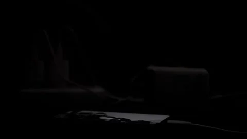 Smoking Smartphone Battery Overheating While Charging On Dark Surface 库存影片 330110953