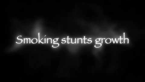 Smoking stunts growth Stock Footage 237801700