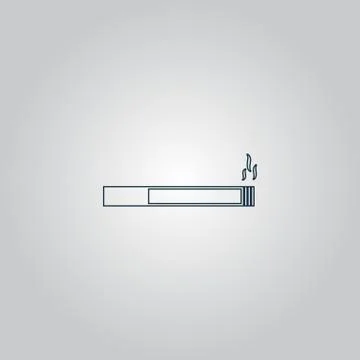 Smoking symbol on gray background Stock Illustration