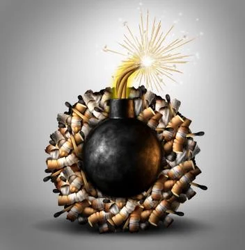Smoking Time Bomb Stock Illustration