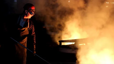 Smoky and Hard working Environment Stock Footage