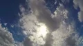 Smoky clouds drifting in sky, periodically hiding sun in summer windy weather 4k or 4k+ Resolution