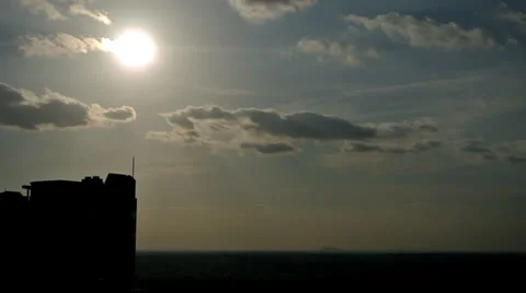 Smoky Clouds Sunset Timelapse Video stock 22918539