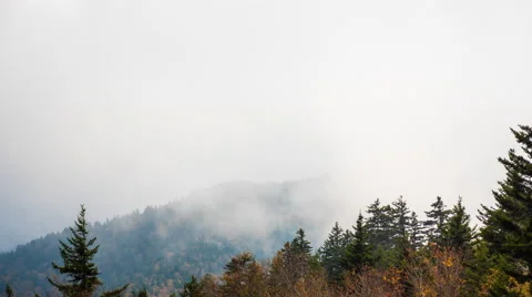 Smoky Mountain Blowing Clouds Time-Lapse Awesome Stock Footage 56019630