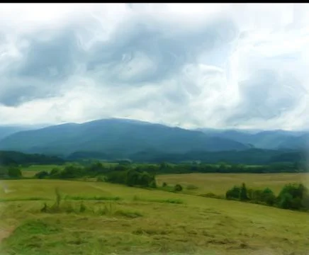 Smoky Mountain View Stock Illustration