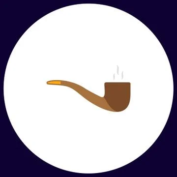 Smoky pipe computer symbol Stock Illustration