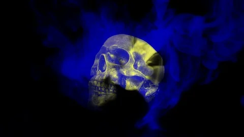 Smoky Skull Enchanted Spell Loop Ready Stock Footage 122505770