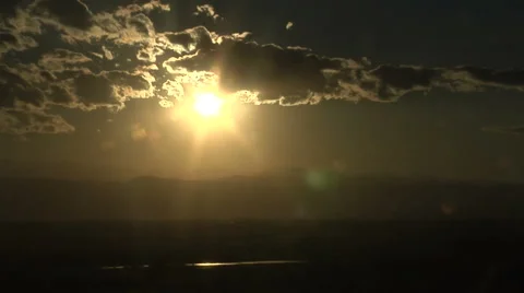 Smoky Sunset Stock Footage 54737734