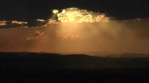 Smoky Sunset Stock Footage 54747082