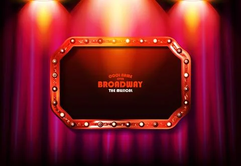 Smoky vector stage interior shining with light from a projector. Stock Illustration