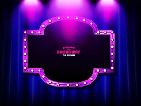 Smoky vector stage interior shining with light from a projector. Stock Illustration