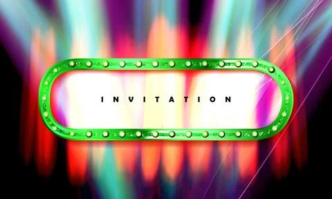 Smoky vector stage interior shining with light from a projector. Stock Illustration