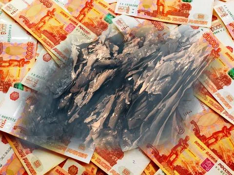 A smoldering banknotes Stock Photos