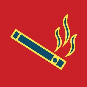 Smoldering cigarette Stock Illustration