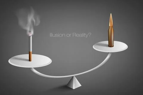 Smoldering cigarette with a smoke Stock Illustration