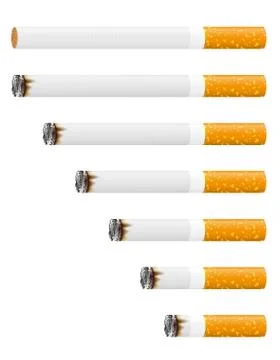 Smoldering cigarette vector illustration Stock Illustration