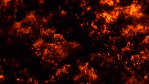 Smoldering Coal Fire Embers Stock Footage 107850652