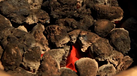 Smoldering coals Stock Footage 37564084