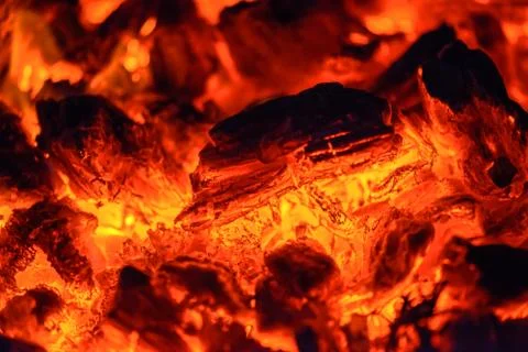Smoldering coals Stock Photos