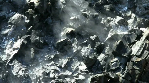 Smoldering Fire In Chaparral Stock Footage