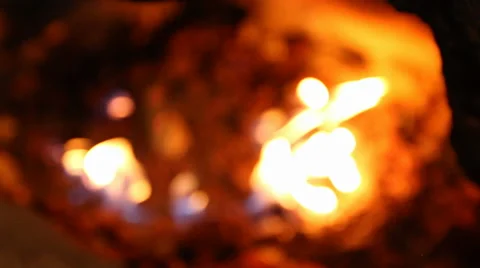 Smoldering Fire Stock Footage 40814688
