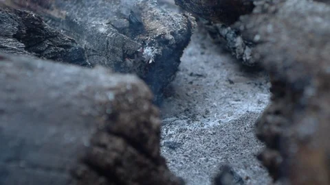 Smoldering Fire Stock Footage 122427677