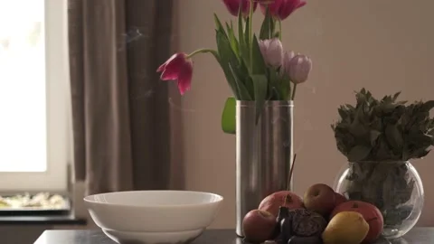 Smoldering incense stick Stock Footage 179005815