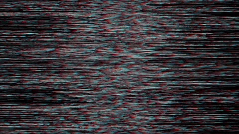 Smoldering interference on the VHS screen Stock Footage 268647097