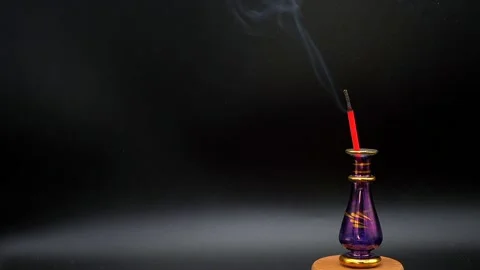 Smoldering stick with smoke Stock Footage 140929139