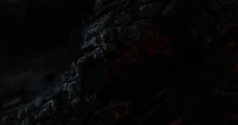 Smoldering Wood Texture in Dim Light. Stock Footage 260340855