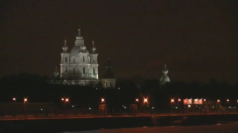 Smolny cathedral Stock Footage 653297