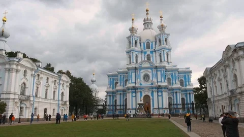 Smolny Convent of the Resurrection Stock Footage 115013725
